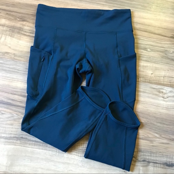 Athleta Pants - ATHLETA All In Capri Size M Blue